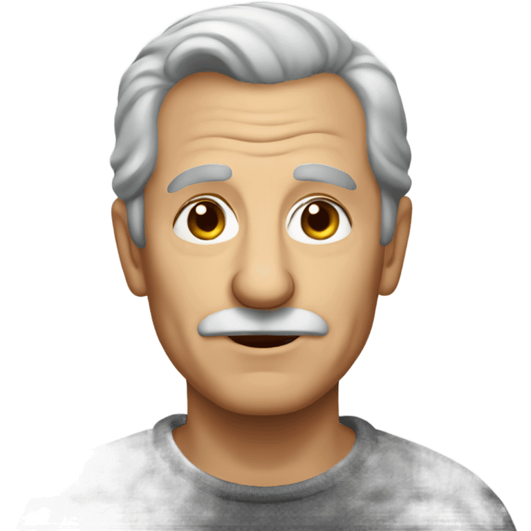 old italian man, grey hair, no facial hair. emoji