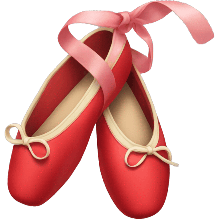 red ballet shoes emoji