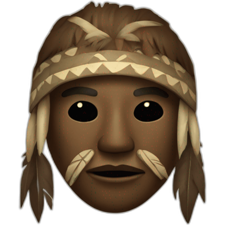 Aborigine in a mask emoji