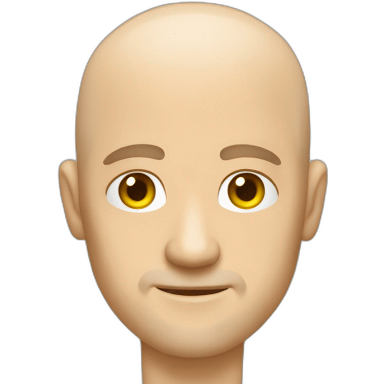 bald caucasian man making money emoji