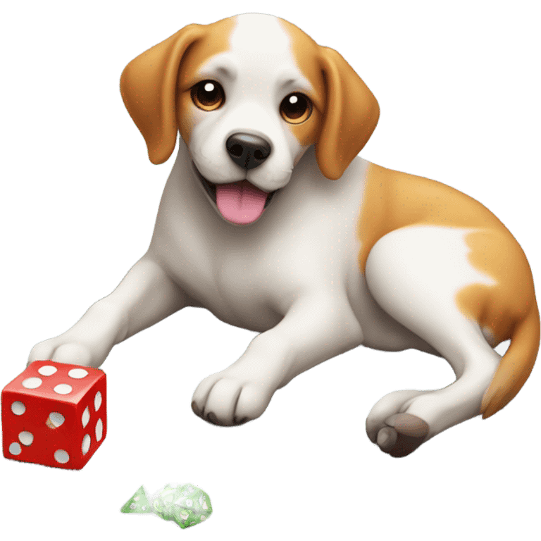 Dog with dice emoji