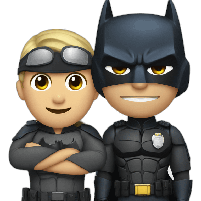 Batman with policeman emoji