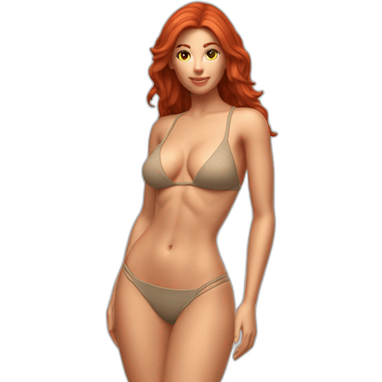 sexy-pose-soft-fit-caucasian-woman-tan-bikini-(beach-body)-bed-realistic-red-hair emoji