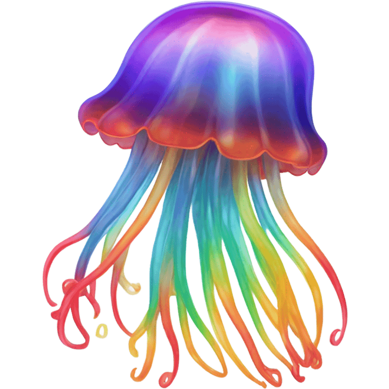 rainbow jellyfish  emoji