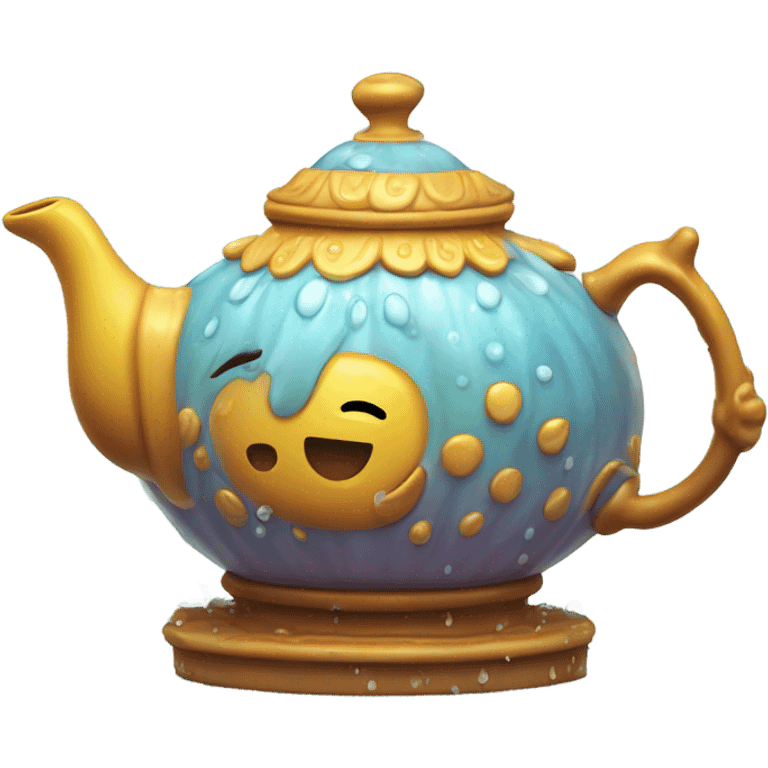  Teapot dancing in the rain emoji