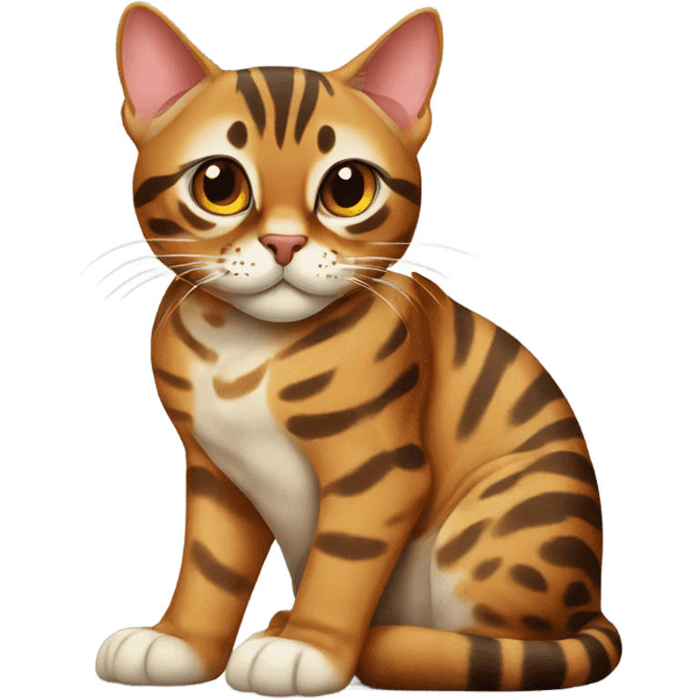 bengal cat sitting  emoji