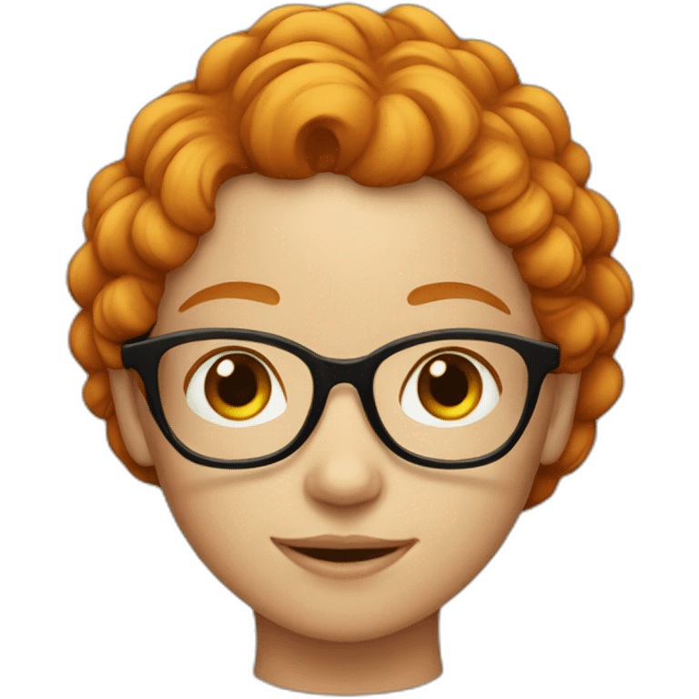 Ginger girl with glasses emoji