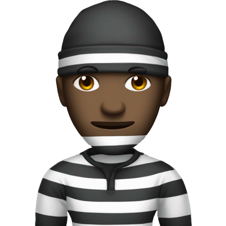 Robber in striped clothes emoji