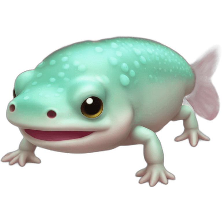 Un axolotl avec un sambreo emoji