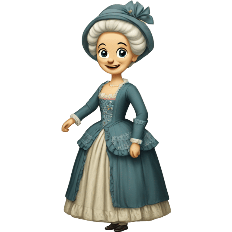 18th century Swiss lady in dress emoji