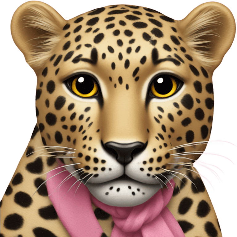 A leopard with a pink print  emoji