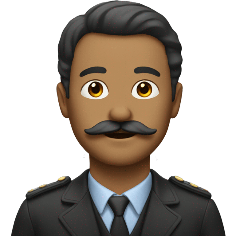 Un homme avec une moustache carré  emoji