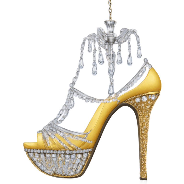 René caovilla chandelier heels emoji