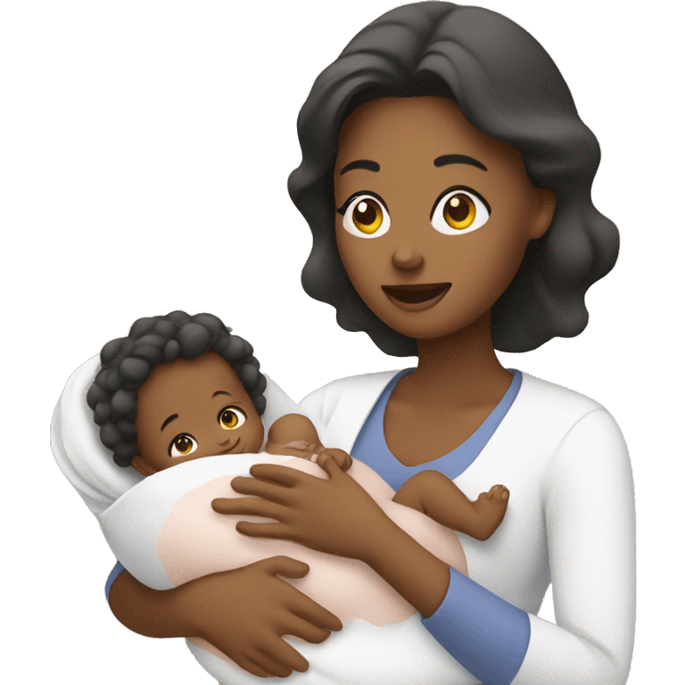 mom nursing baby  emoji