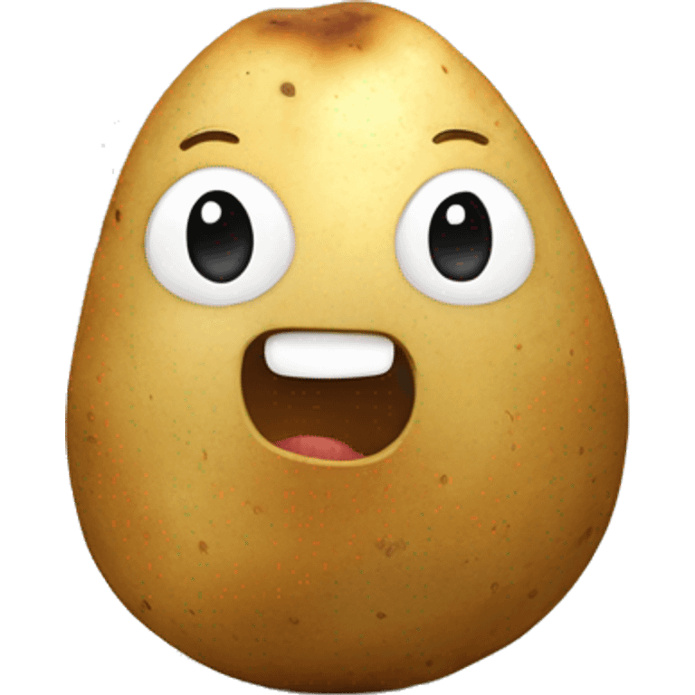 potato with a speech bubble that says, Heito! emoji