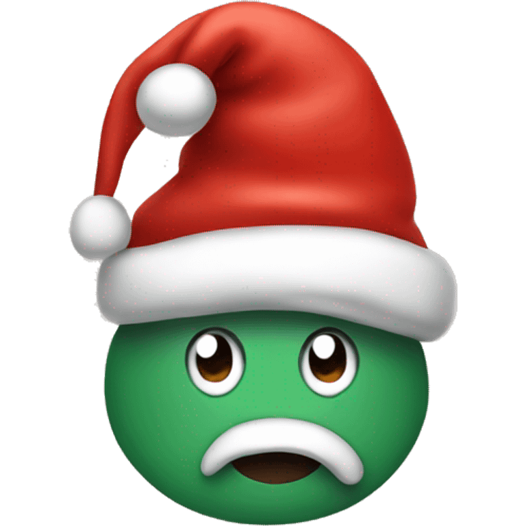 Poop wearing a Santa hat emoji