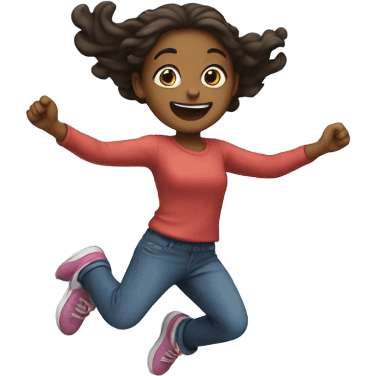 Girl jumping emoji