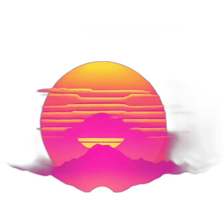 synthwave setting sun emoji