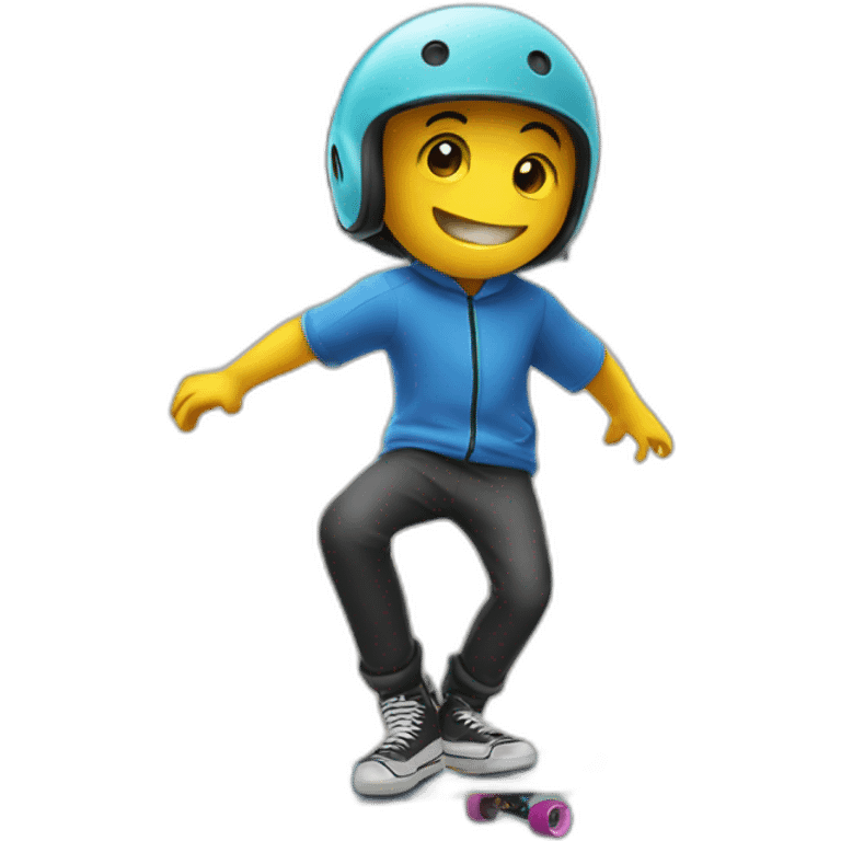 Scoot in a skate Park emoji