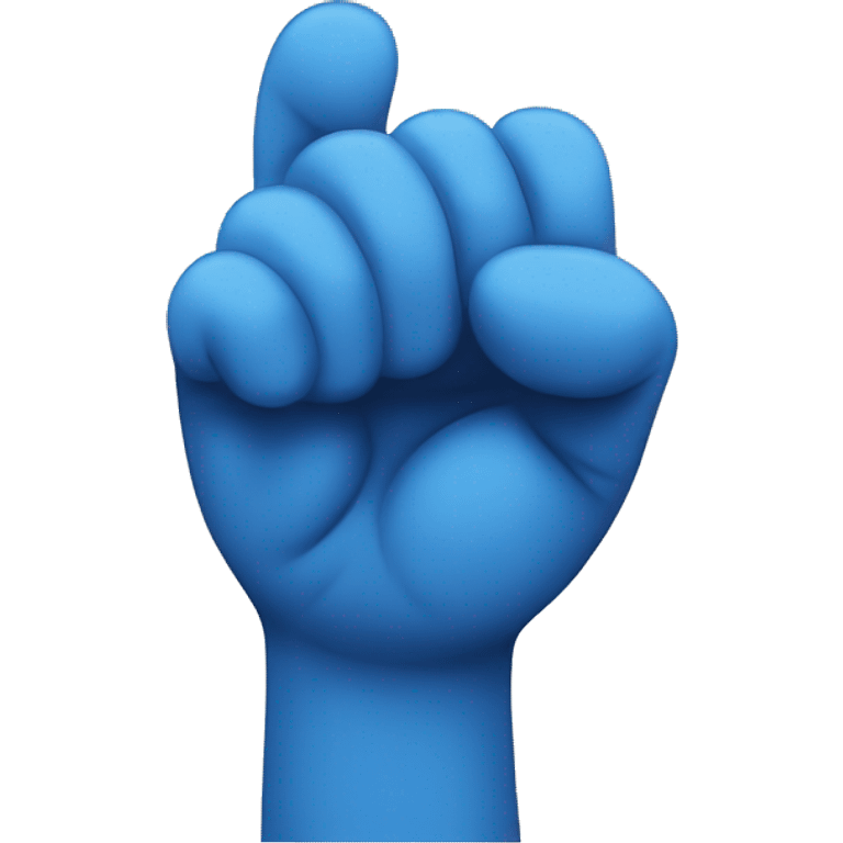 blue thumbsup emoji with blackoutlinee emoji