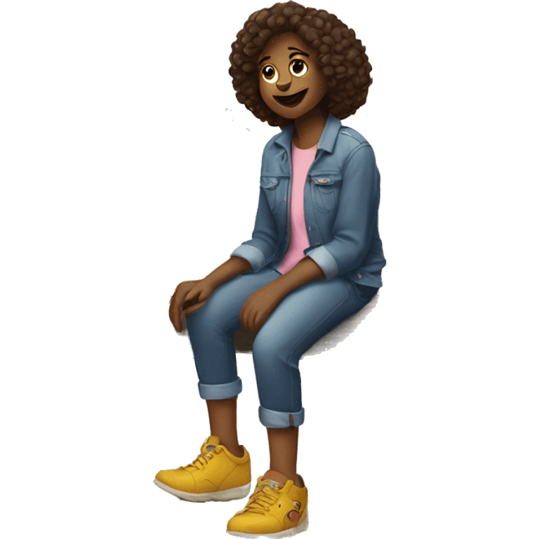 kamala haaris sitting on a fence post emoji