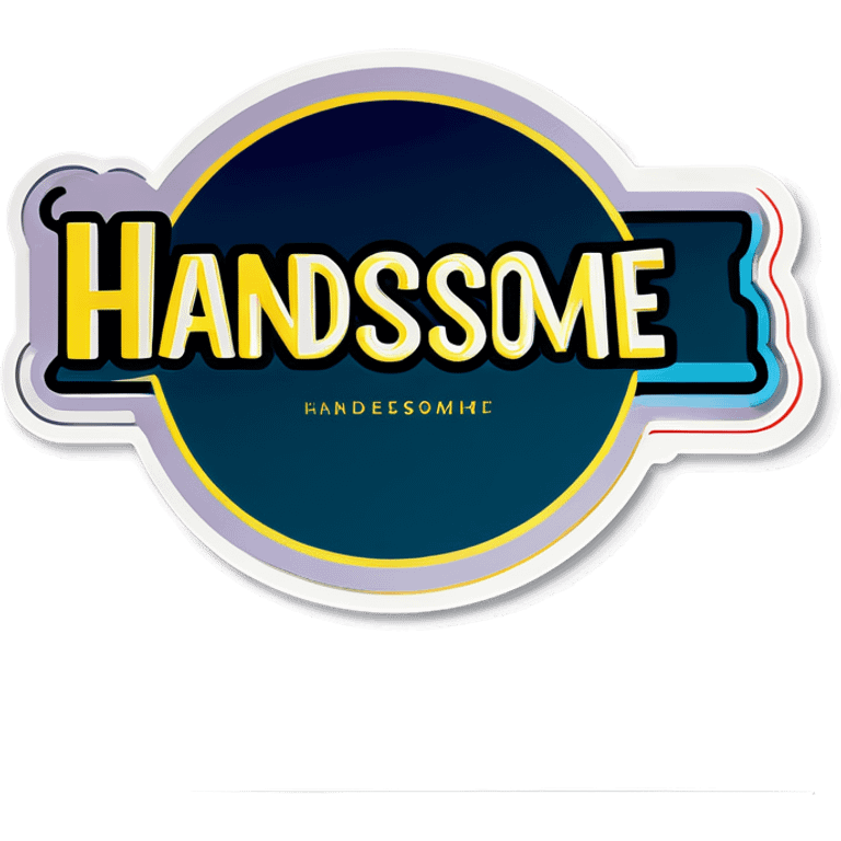 The word handsome emoji