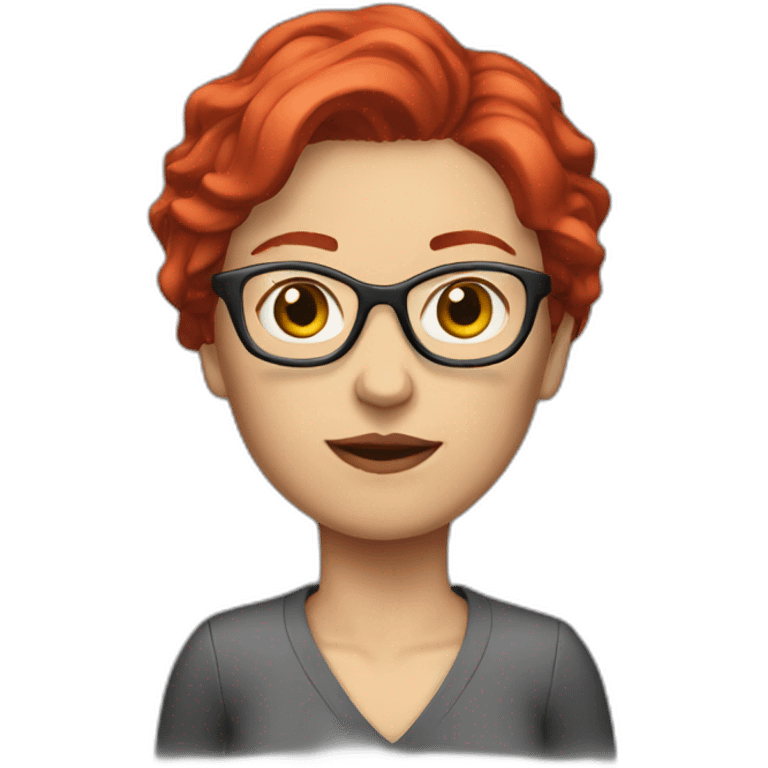 journalist-woman-red-short-hair emoji