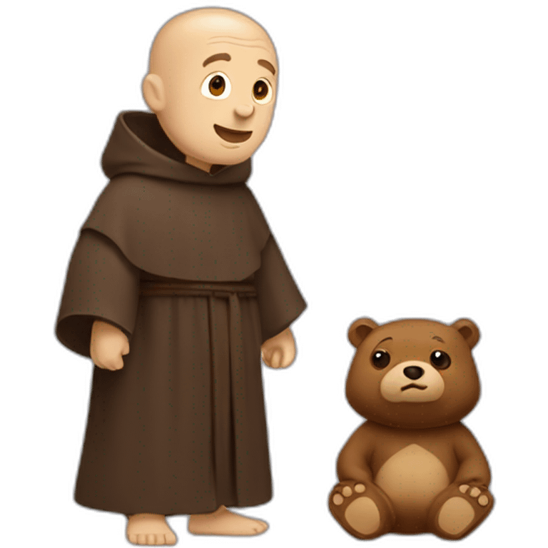 friar with bear emoji