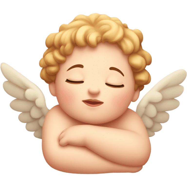 Sleeping baby cherub emoji