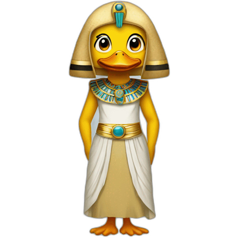 Duck dress like an egyptian emoji