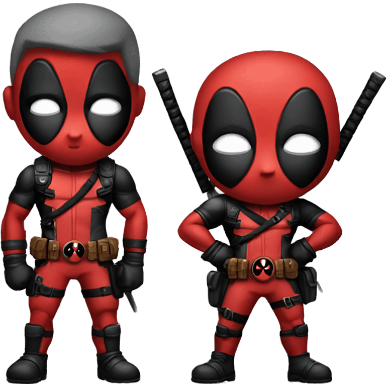 Cute deadpool character full body emoji