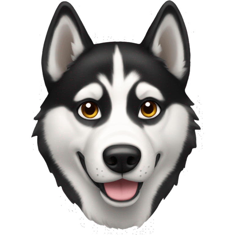 Black and white husky  emoji