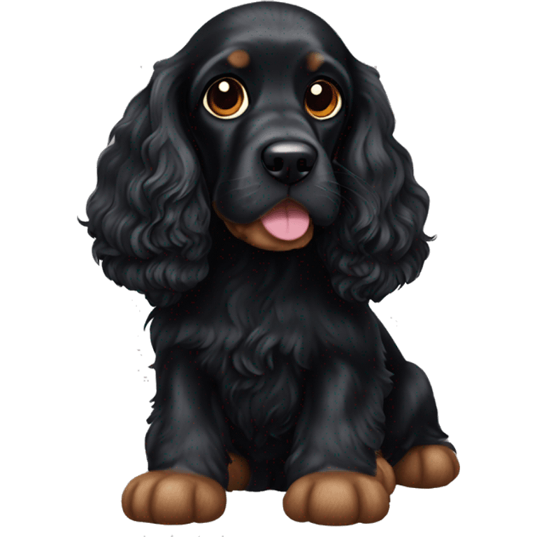 Black cocker spaniel  emoji