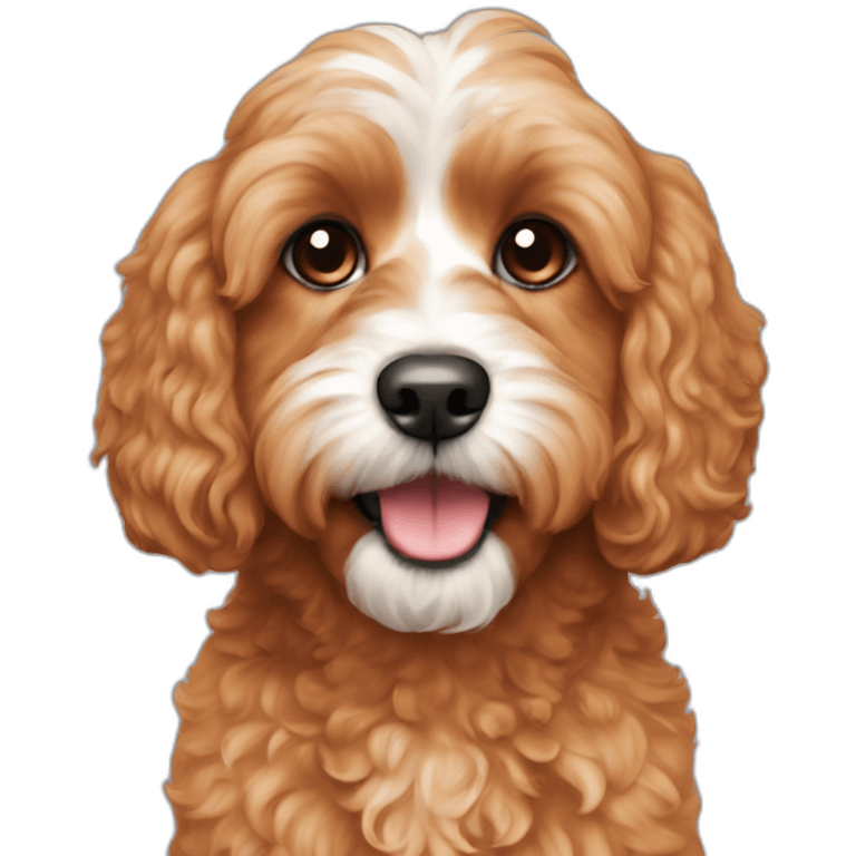 Cavapoo with apricot fur emoji