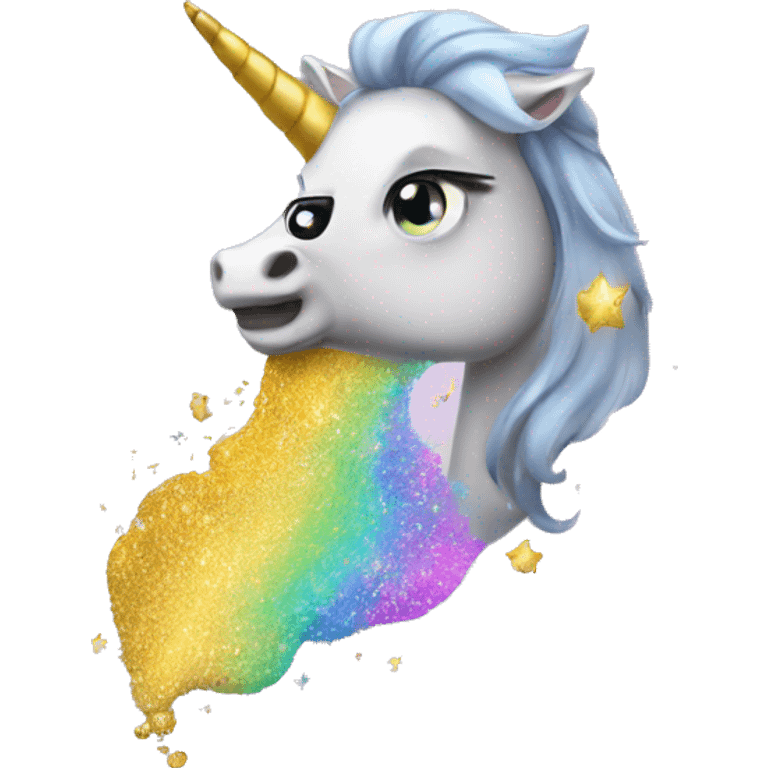 Licorne fart glitters emoji