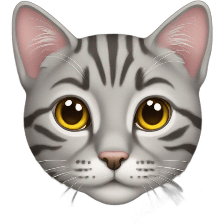 grey tabby cat emoji