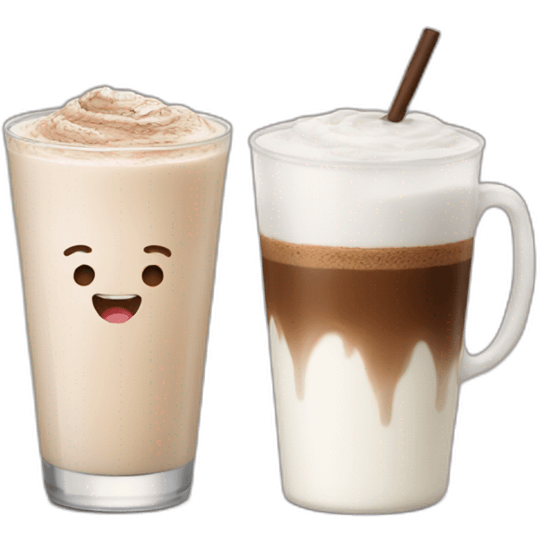 Milk and mocha emoji