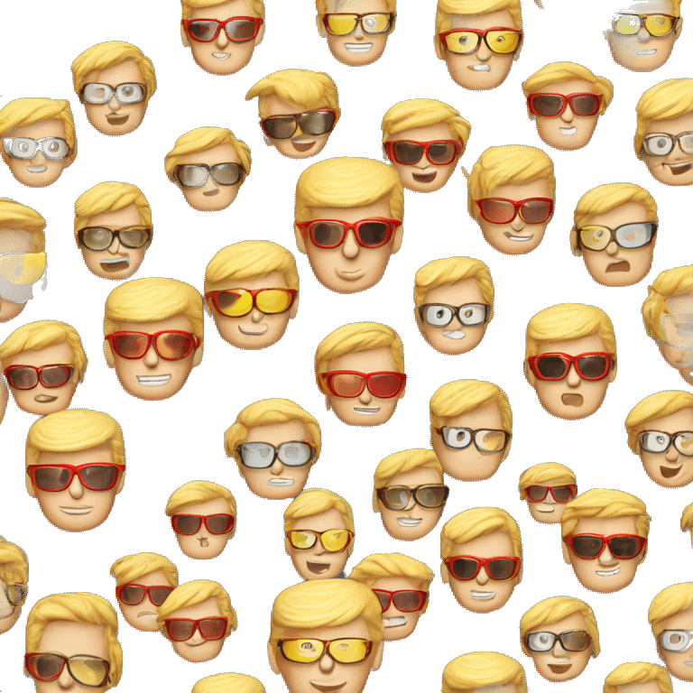 Donald Trump avec des lunettes emoji