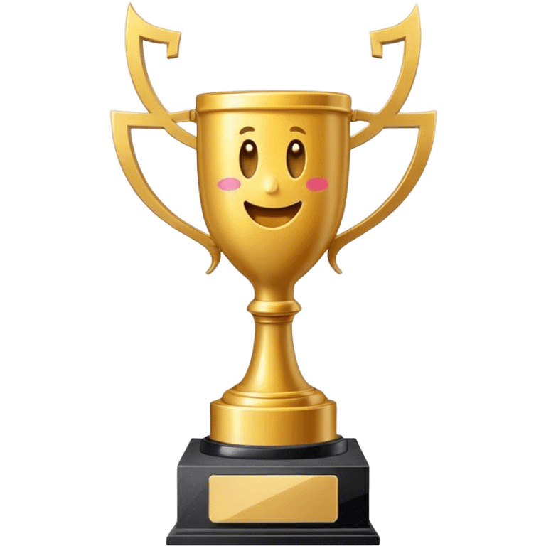 a trophy in a mobile phone emoji