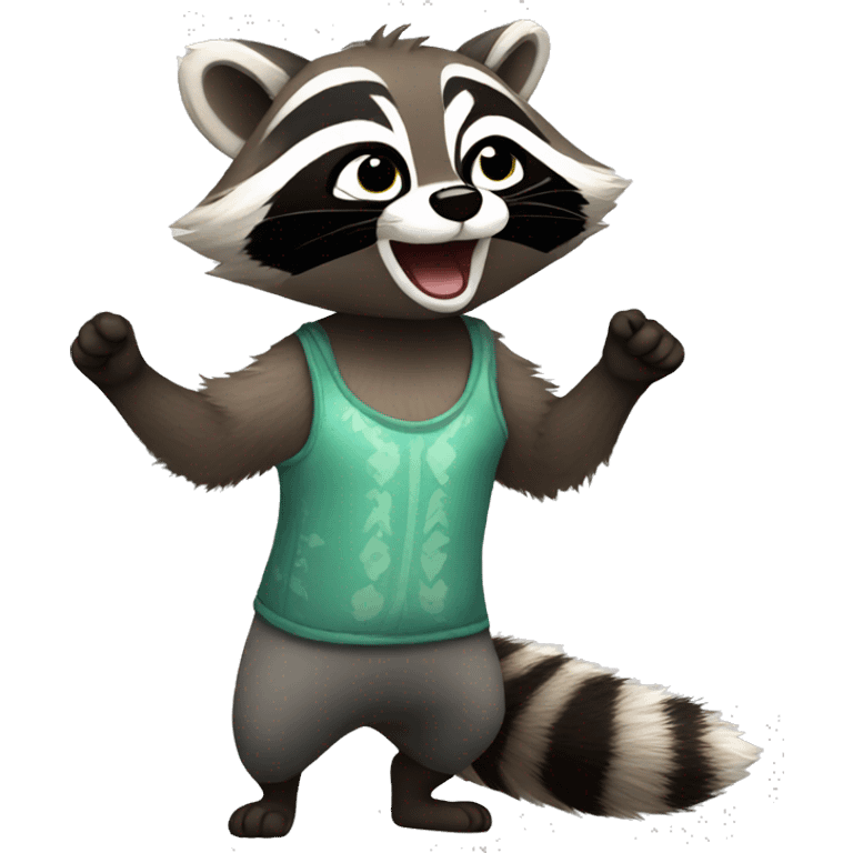 racoon pedro dance emoji