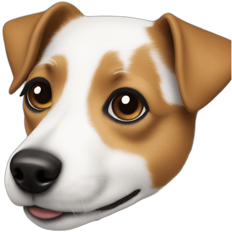 White jack Russell love emoji