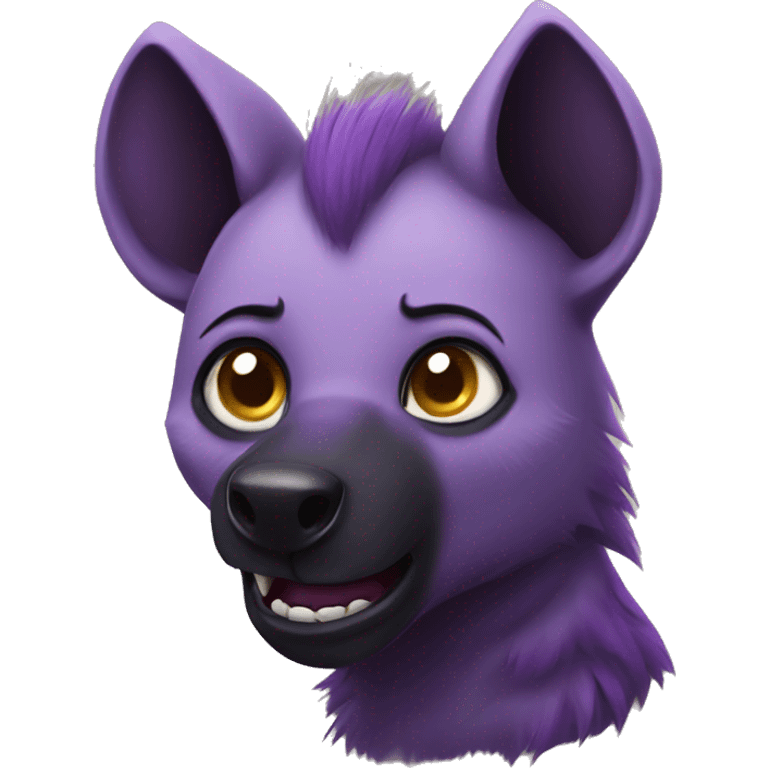 Purple hyena emoji