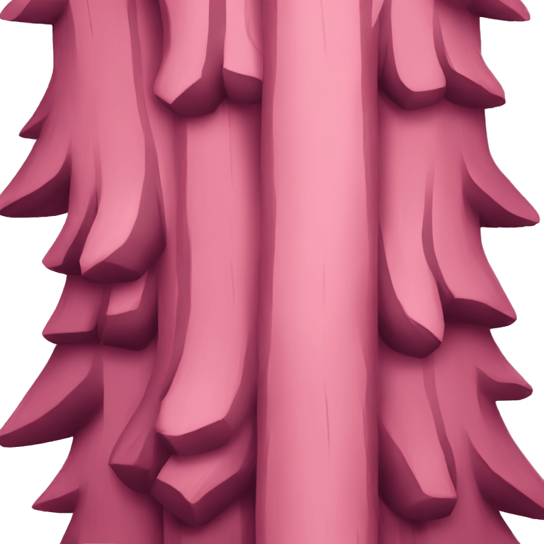 Pink redwood trees emoji