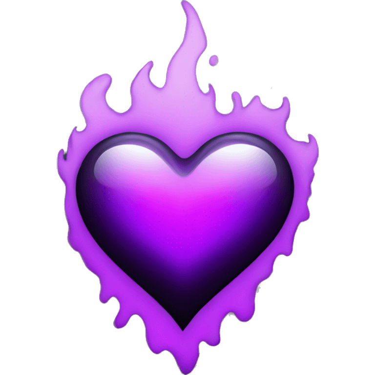 Black heart purple flame emoji