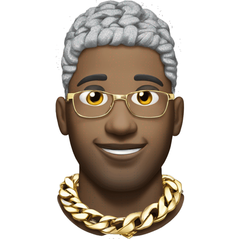 iced out bling cuban link chain emoji