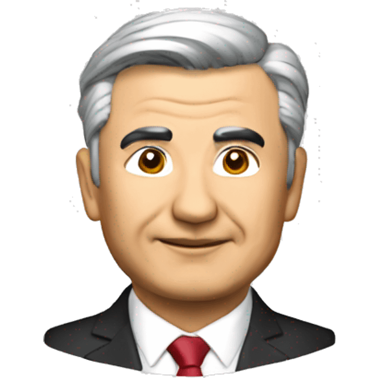 President Uzbekistan 3d realistic emoji