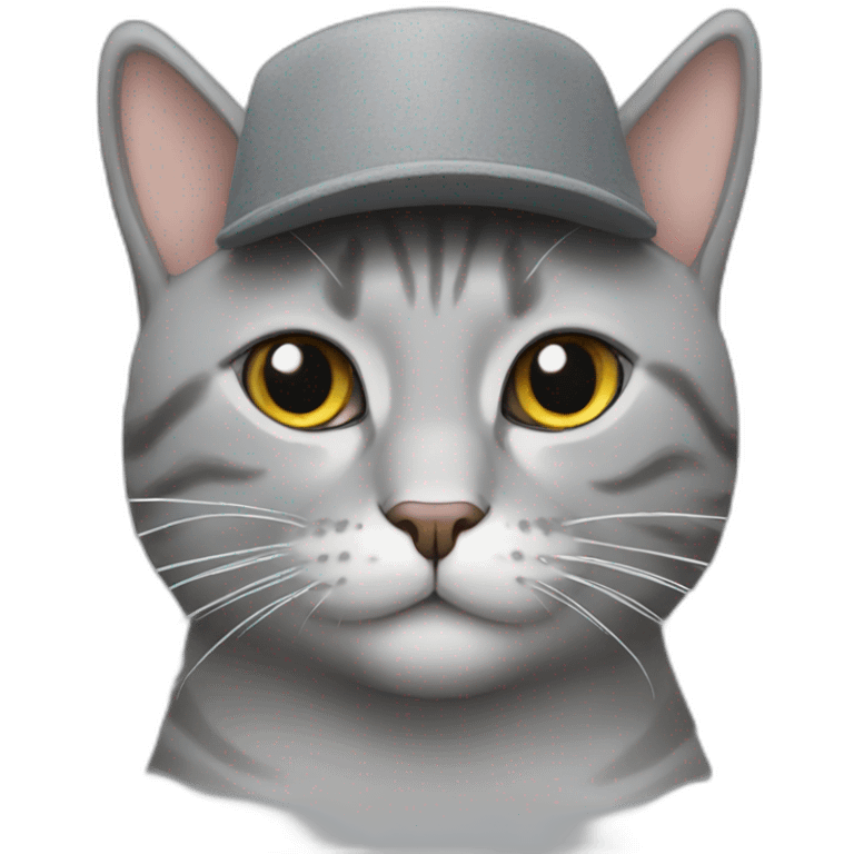 grey-cat-hat emoji