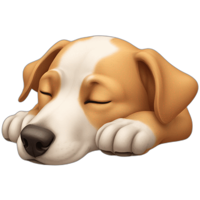 Dog sleeping and drooling emoji