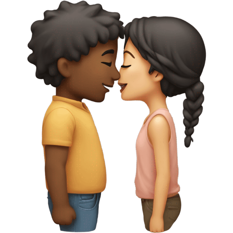 sweet kiss between lovers emoji