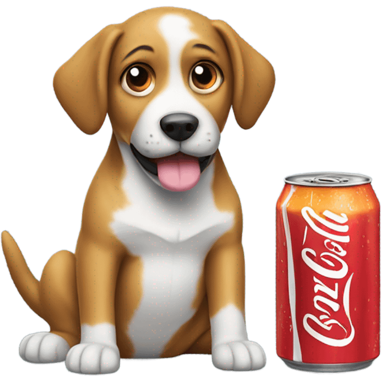 Dog with soda  emoji